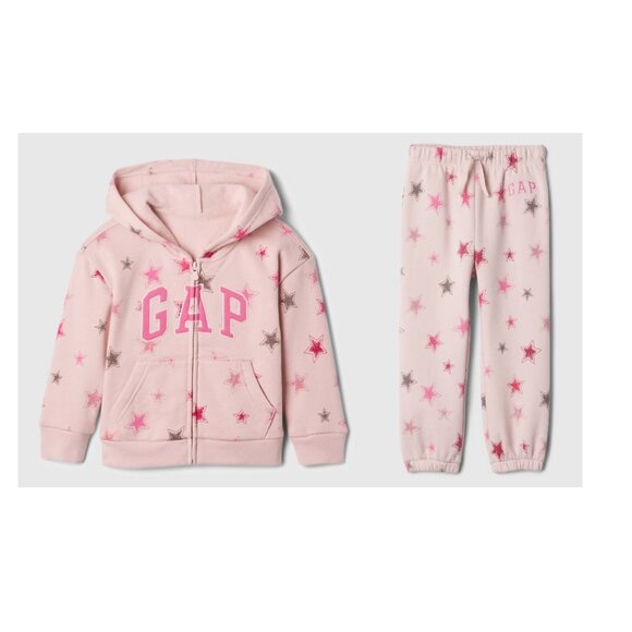 Baby Gap Logo Zip Hoodie and Matching Joggers Set NWT - Picture 1 of 9